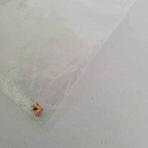 Nina Ricci N French Tie Bar Clip Cufflinks Set Gold Black Tone Logo Round Box - Picture 4 of 8